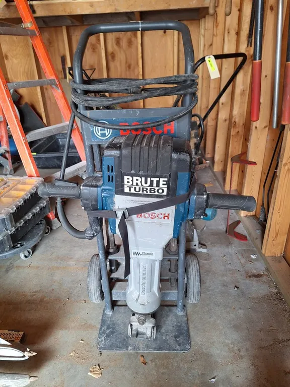 Bosch Brute Turbo Jackhammer with Bits and Cart, 115V