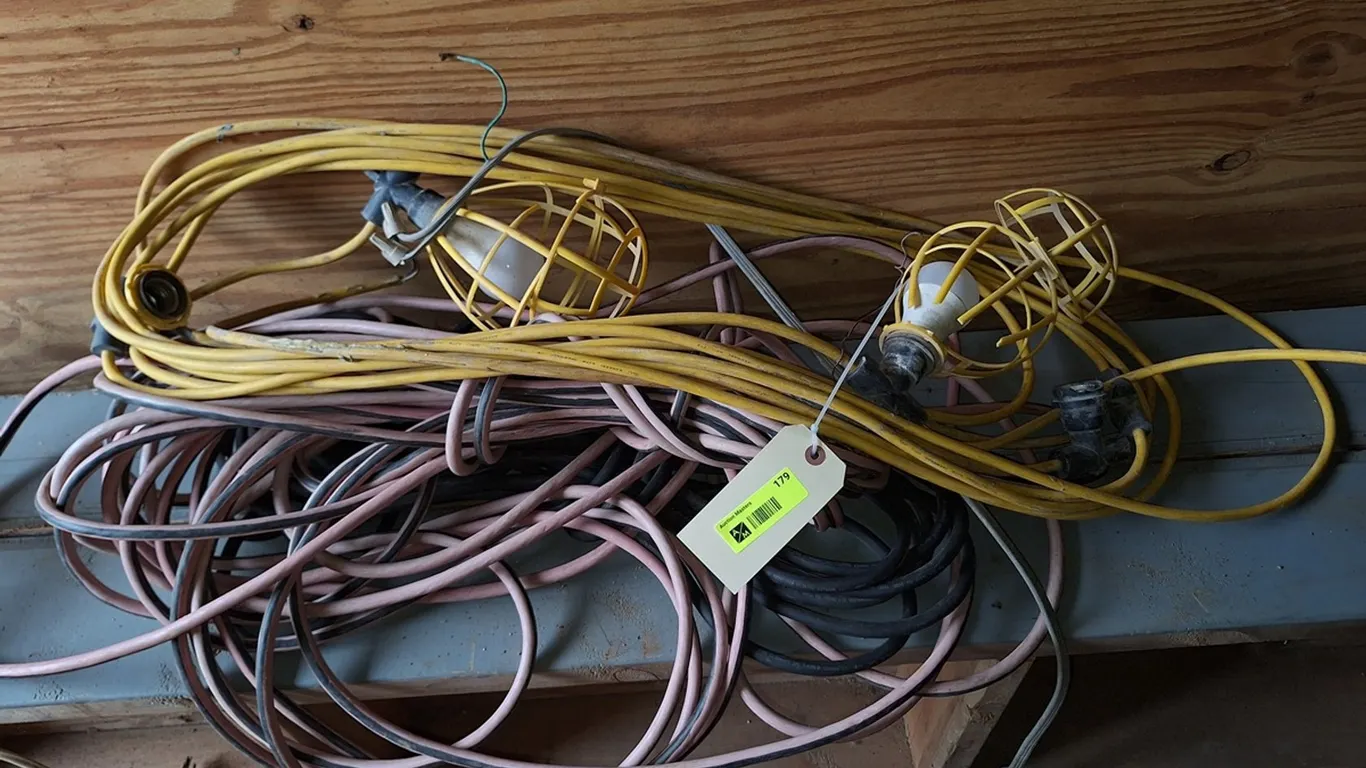 Assorted Extension Cords, Light Cord