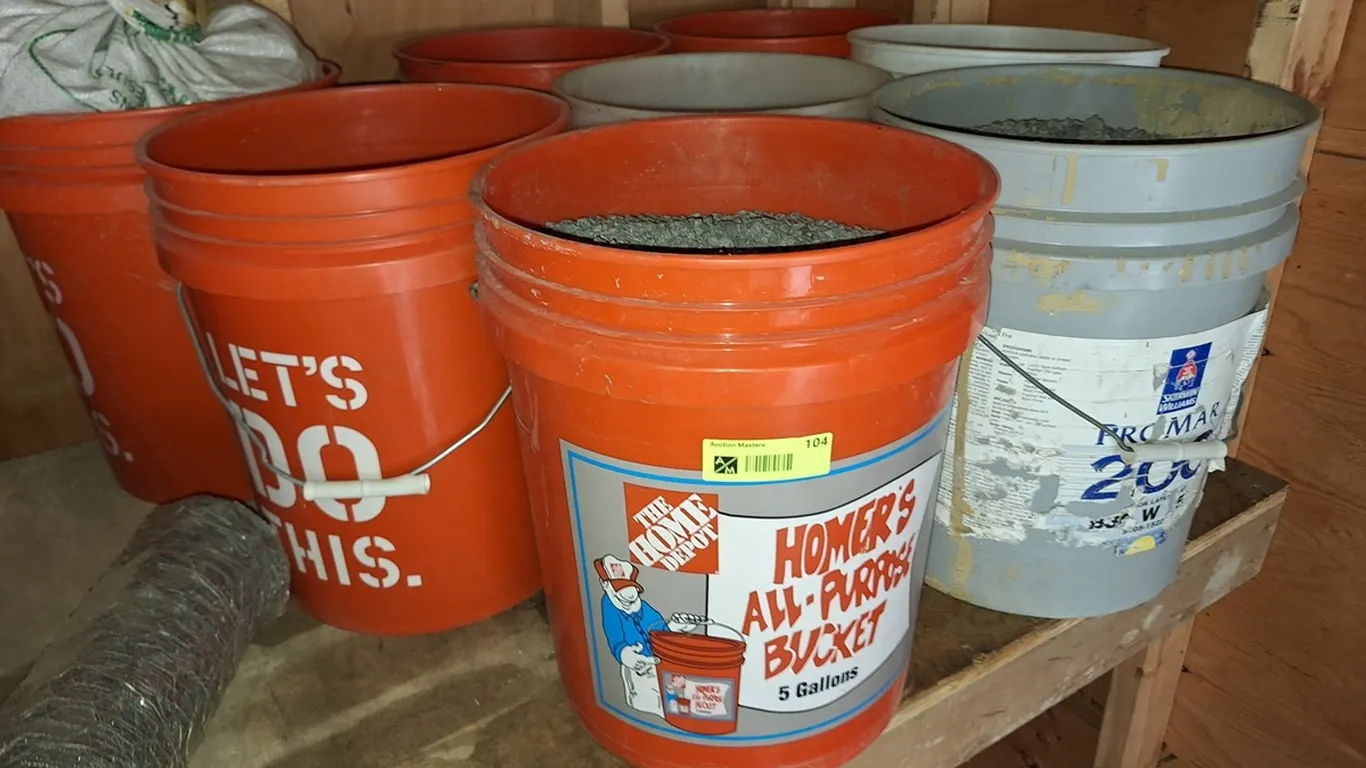 Assorted Buckets of Pebbles