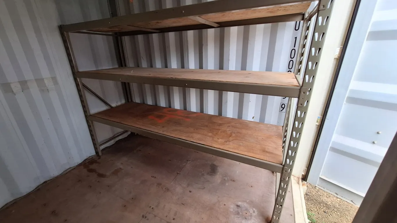Metal/Wood 3 Tier Shelf, 96"x30"x72"
