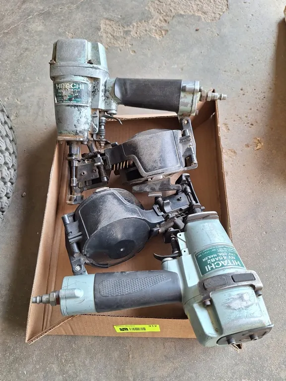 2 Hitachi Pneumatic Nailers, Model NV45AB2