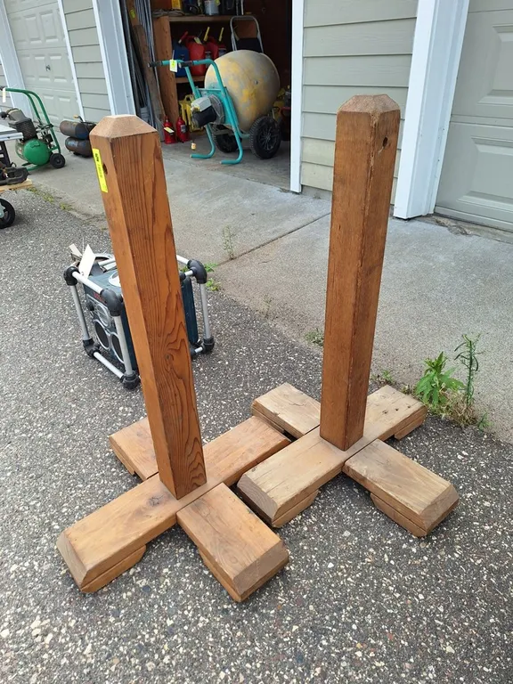 2 Wood Patio Posts