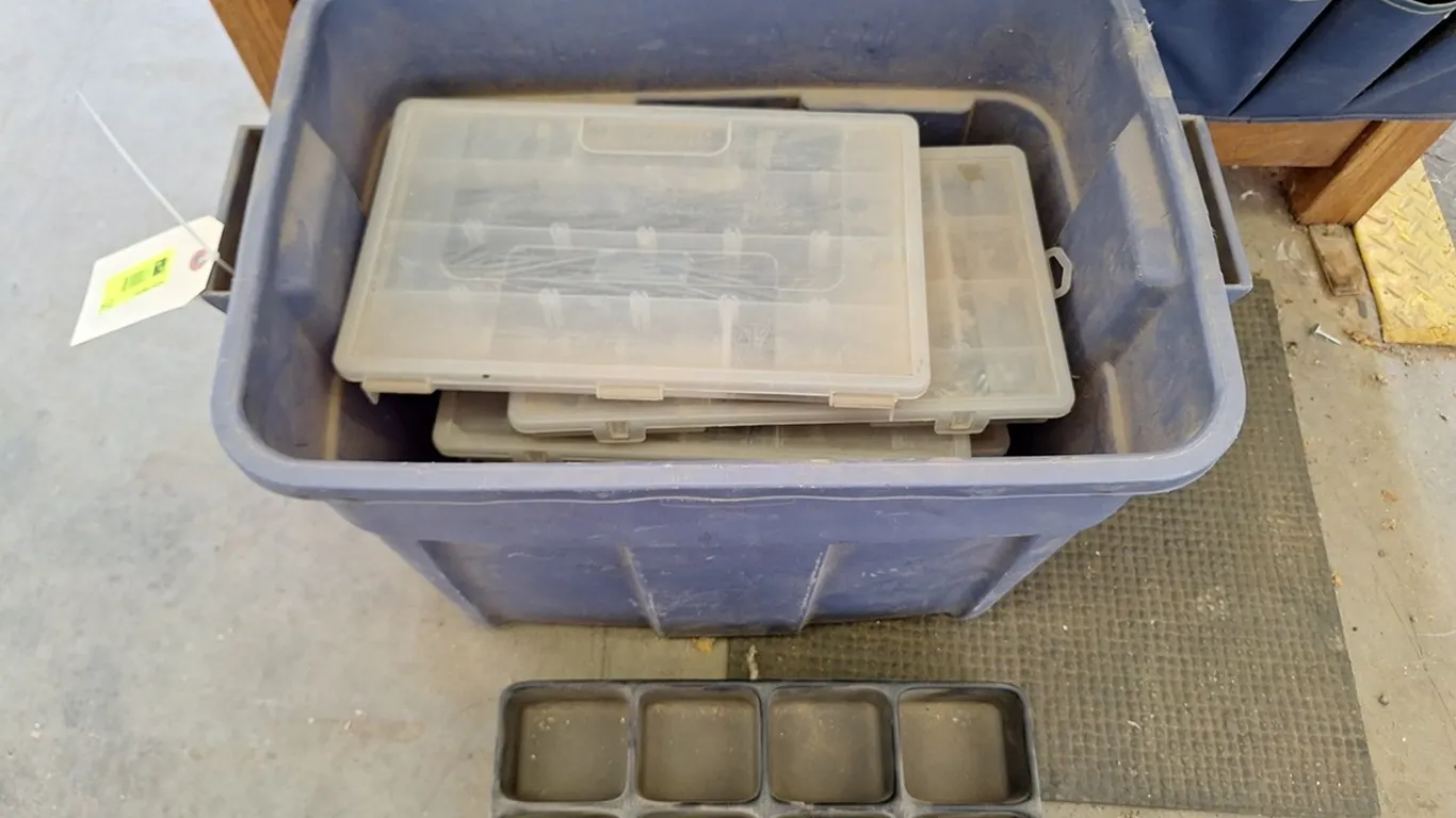 Bin Assorted Hardware Containers with Contents