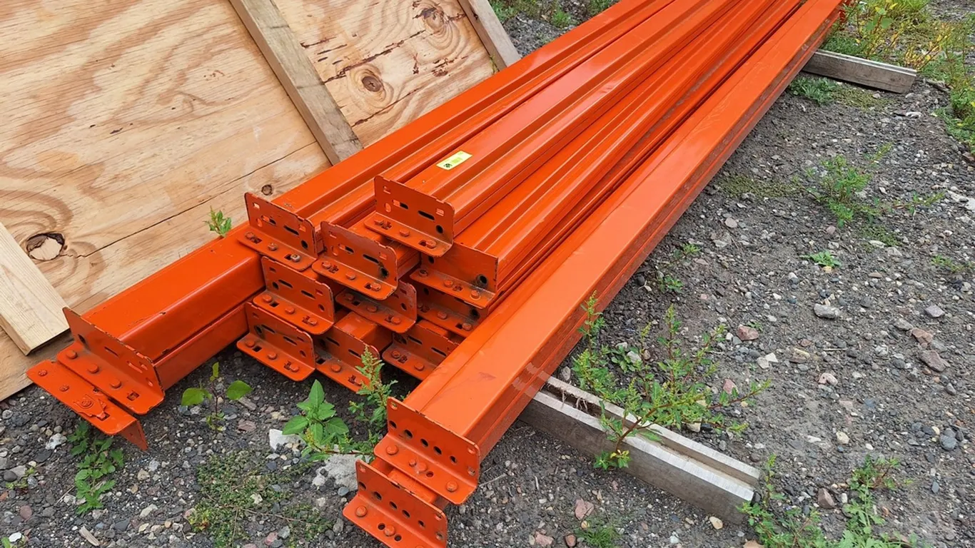 Pallet Racking: 1 Upright 138"x36", 14 - 8' to 9' Crossbars