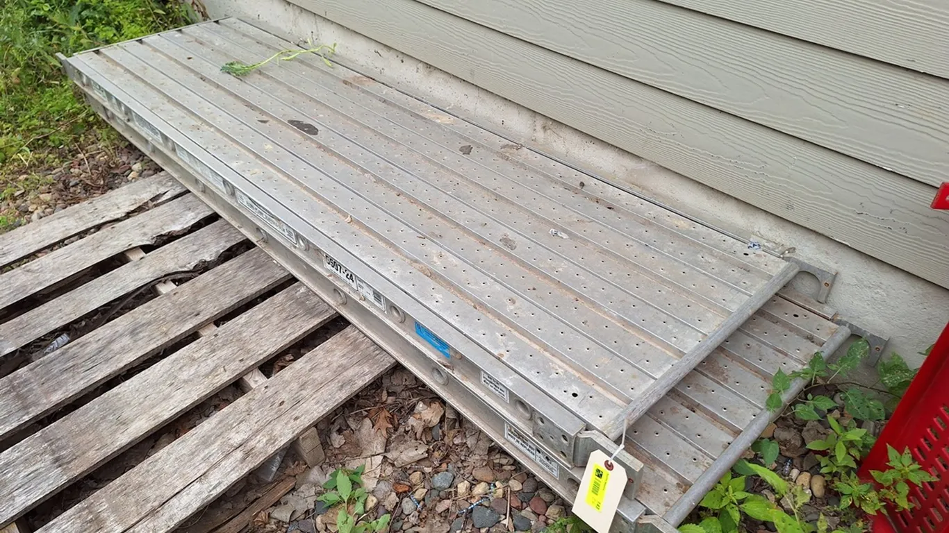 2 Aluminum Scaffolding Planks, 84"x24"