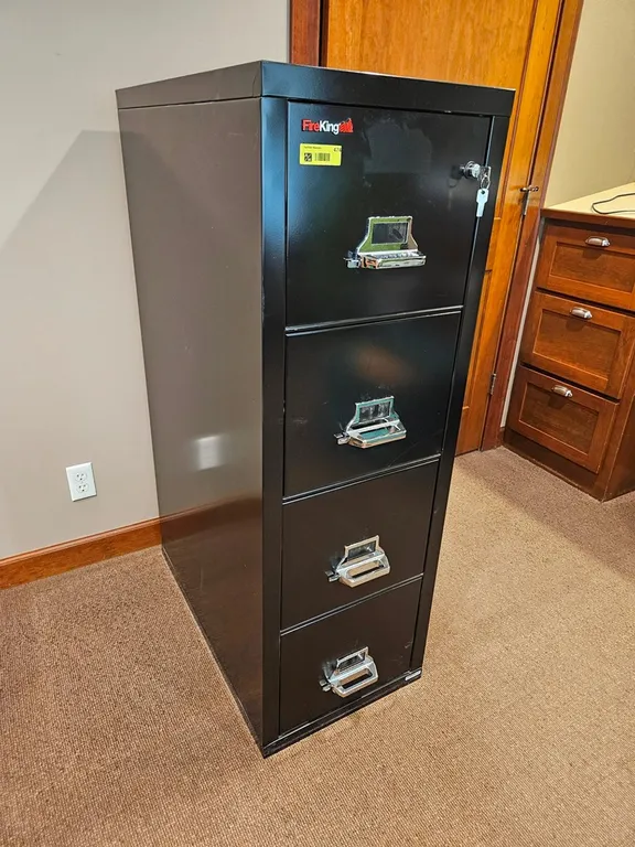 Fire King 4 Drawer Fire File Cabinet, 18"x32"x53"