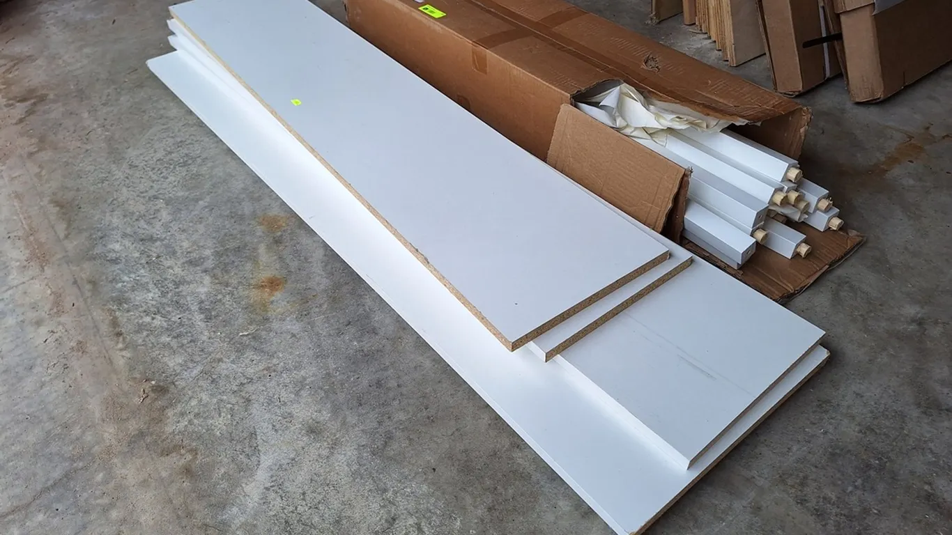 Assorted Laminate Shelving Parts