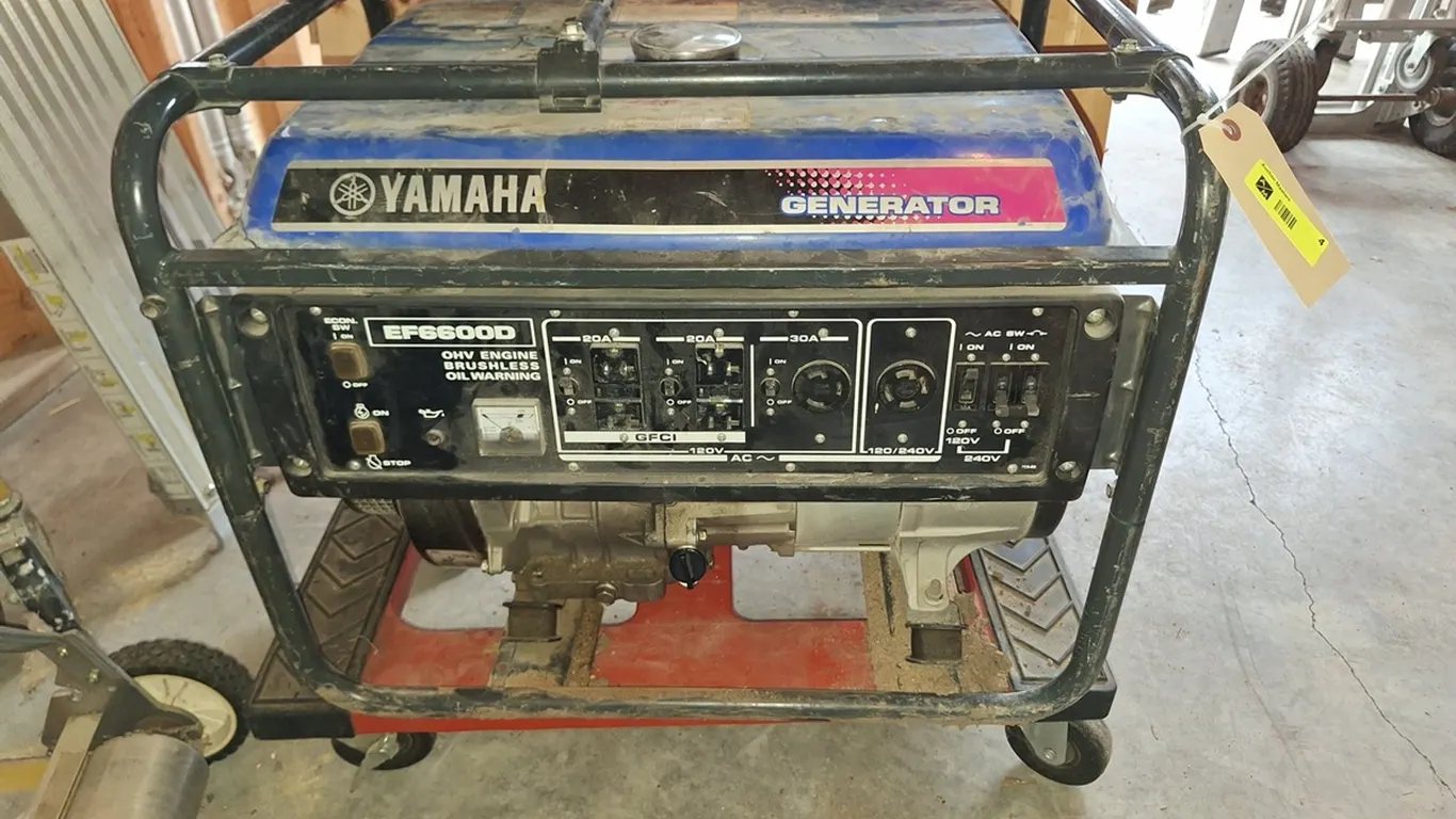Yamaha EF6600 Gas Generator on Wheels, 120-240V