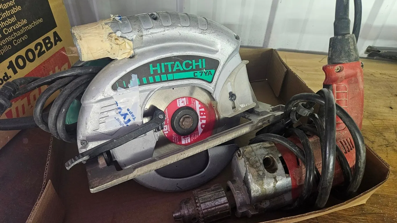 Hitachi Circular Saw, Milwaukee Drill