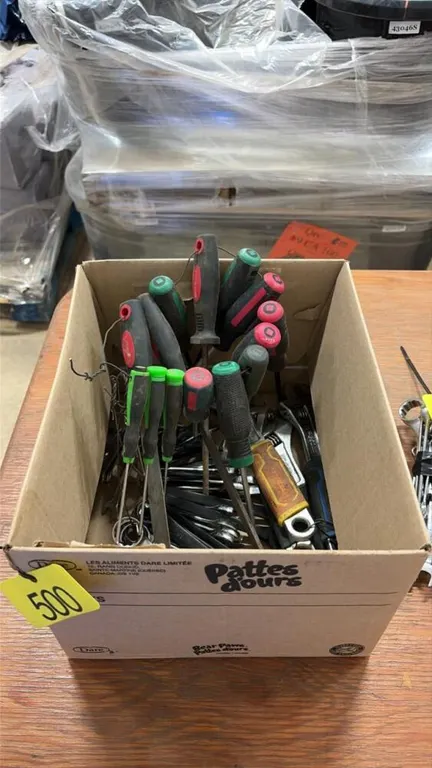Assorted wrenches and screwdrivers