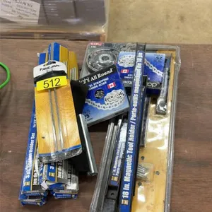 Assorted shop magnets, grinder blades, shop organizers