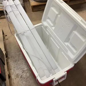 Large cooler/ assorted lights