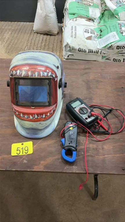 Welding mask/ 2- ampmeters