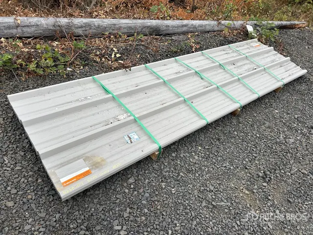 Quantity of (50) 2025 Kit Containers Gray Galvalume Panels (Unused)
