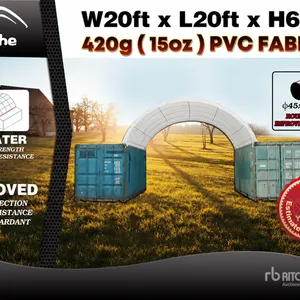 2026 Suihe C2020-420gPVC 20 ft x 20 ft Container Storage Canopy (Unused)
