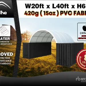 2026 Suihe C2040-420gPVC 20 ft x 40 ft Container Storage Canopy (Unused)