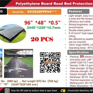 Quantity of (20) 2026 STARVOX PPP-20 48 in x 96 in Polyethylene Board Road Bed Protection Mats (Unused)