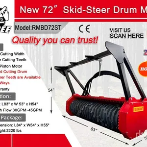 2026 Raytree RMBD72ST Drum Skid Steer Mulcher (Unused)