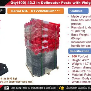 Quantity of (100) 2026 STARVOX DB-100P 44 in Delineators & Bases (Unused)