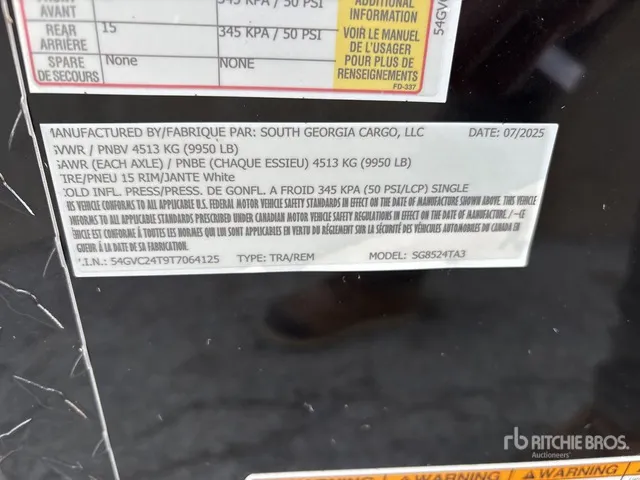 2026 South Georgia 24 ft T/A Enclosed Trailer