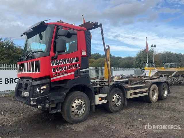 2017 Renault K430 8x4 Twin-Steer Crew Cab Hooklift Truck