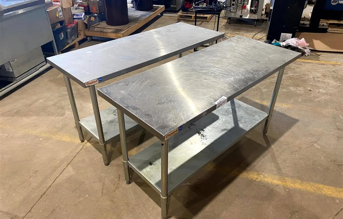 (2) Omega Stainless Steel Work Tables
UNRESERVED