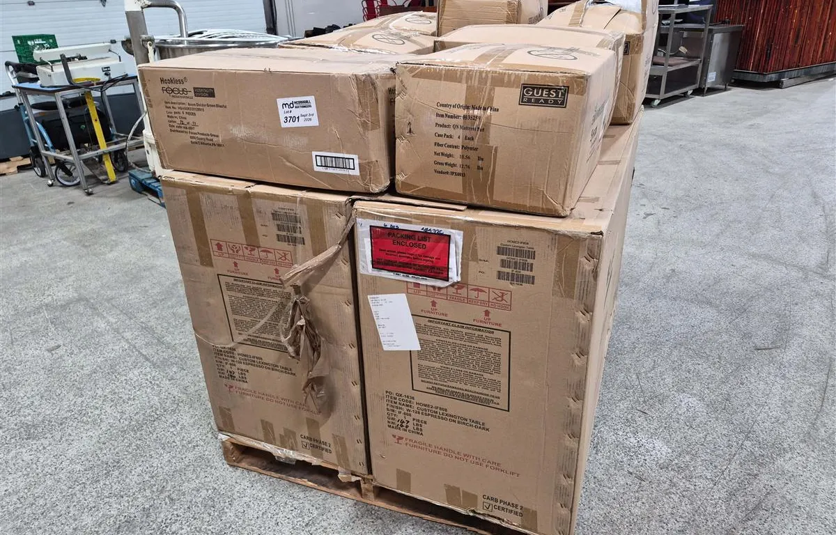 Pallet of Assorted Hotel & Hospitality Supplies
UNRESERVED
