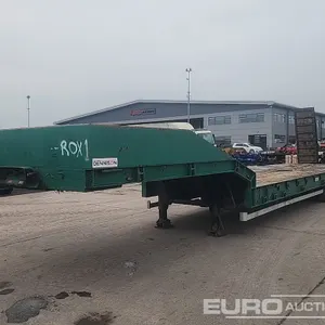 Dennison Tri Axle Step Frame Low Loader Trailer, Hydraulic Ramps, Neck Ramps 