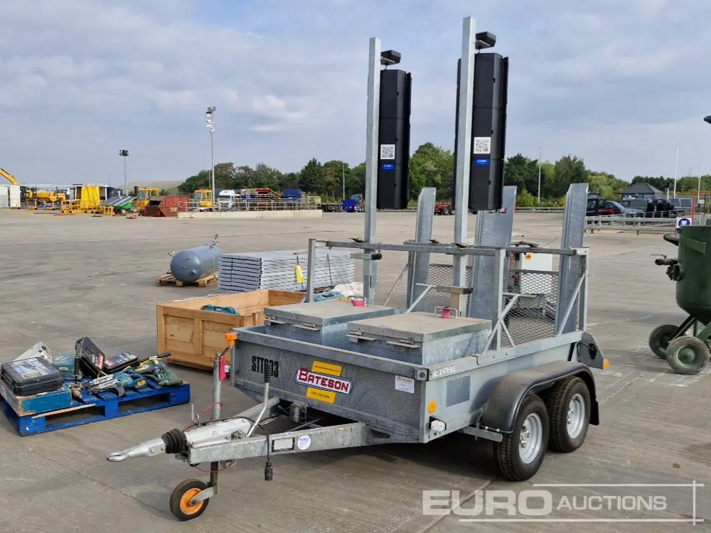 Bateson Trailers 1.3 TonTwin Axle Plant Trailer, Ramp, 2 Way Traffic Light System