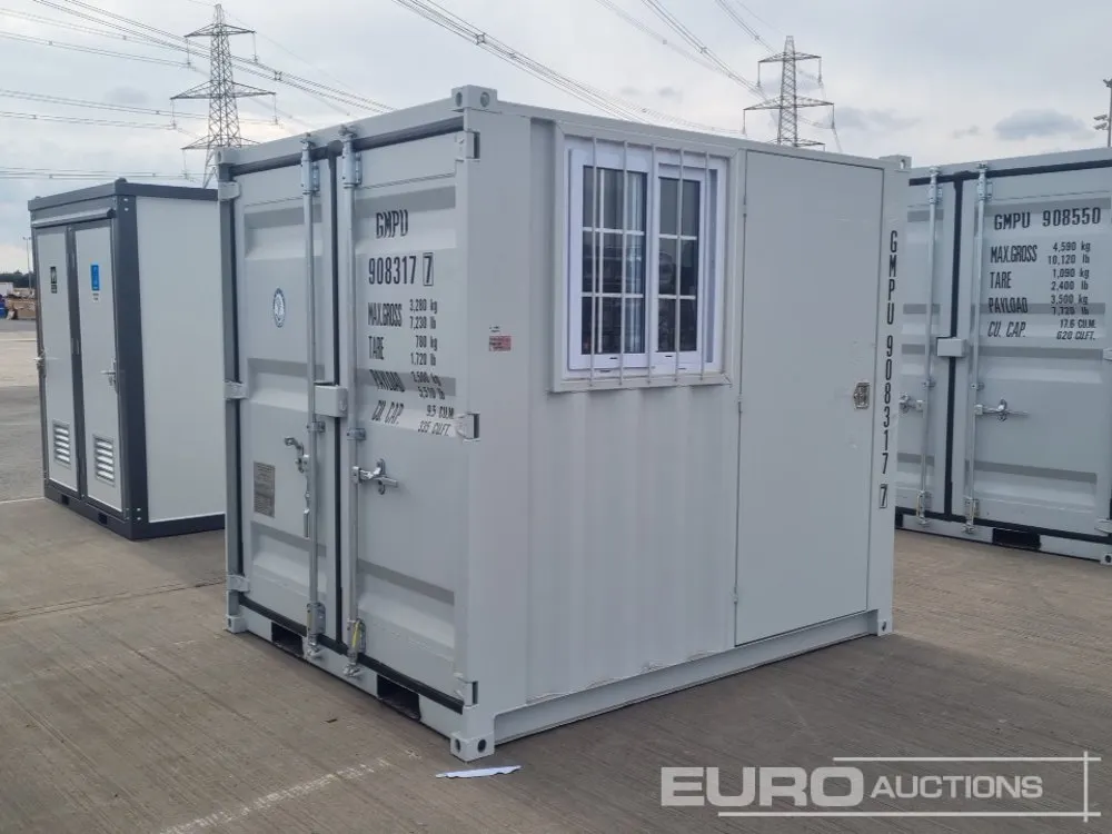 2026 8' x 6' Container, Side Door, End Door, Window (Cannot Be Reconsigned)