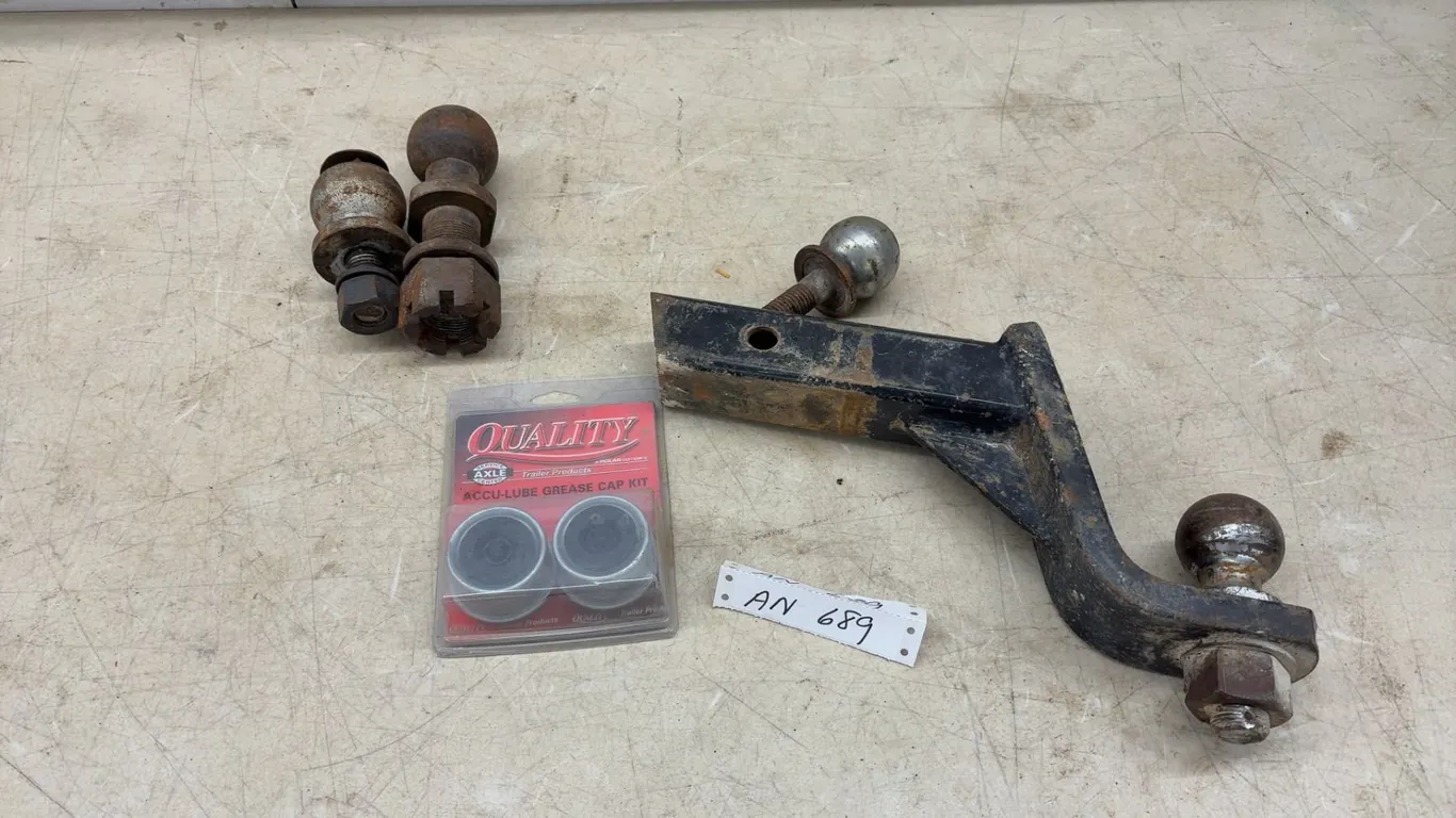 Receiver Hitch with Ball Mount, Tow Balls and Quality Accu-Lube Grease Cap Kit