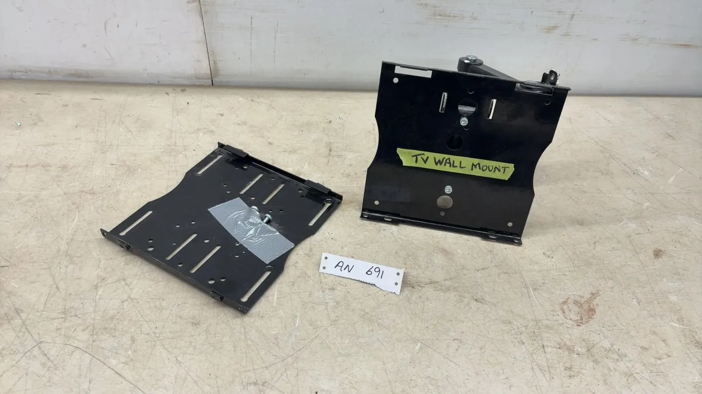Articulating Black Metal Full-Motion TV Wall Mount with VESA Adapter Plate