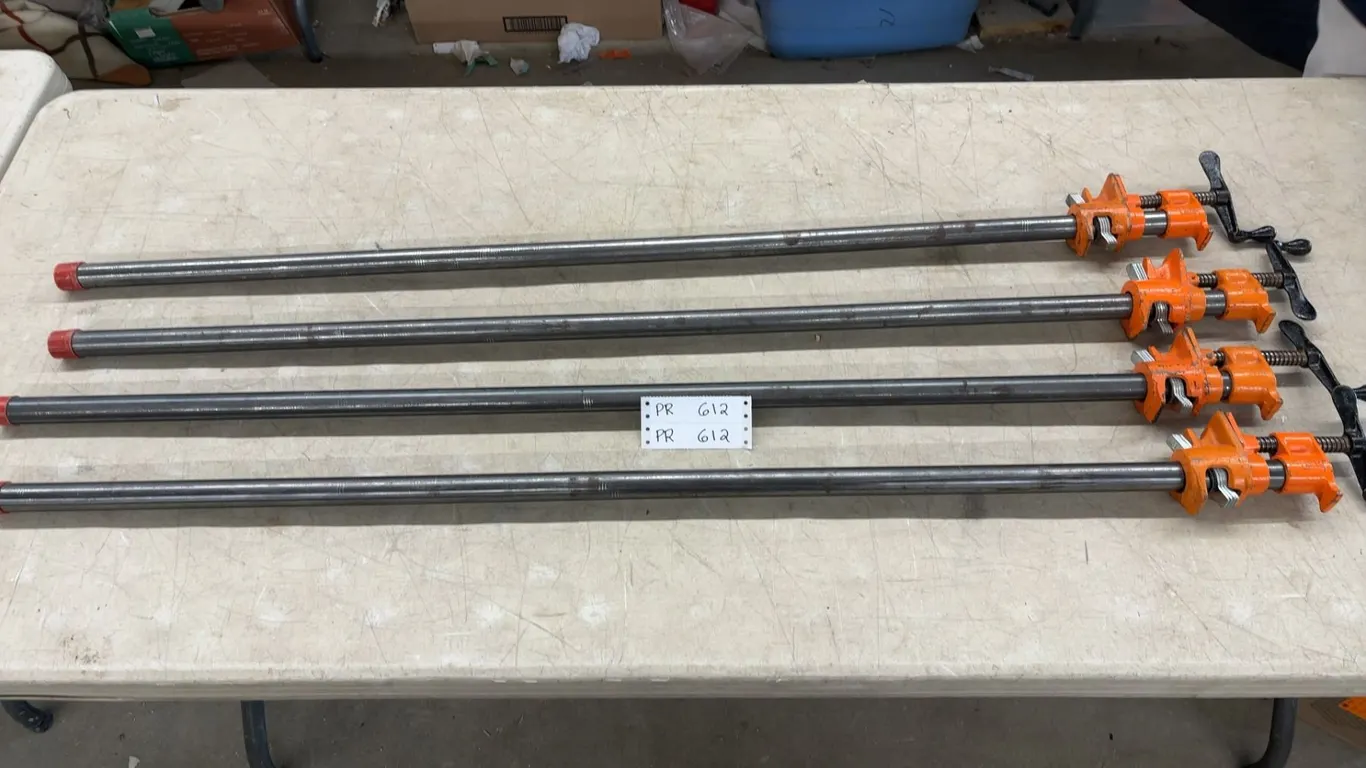 Four Pony 612 Pipe Clamps with 48” Pipes