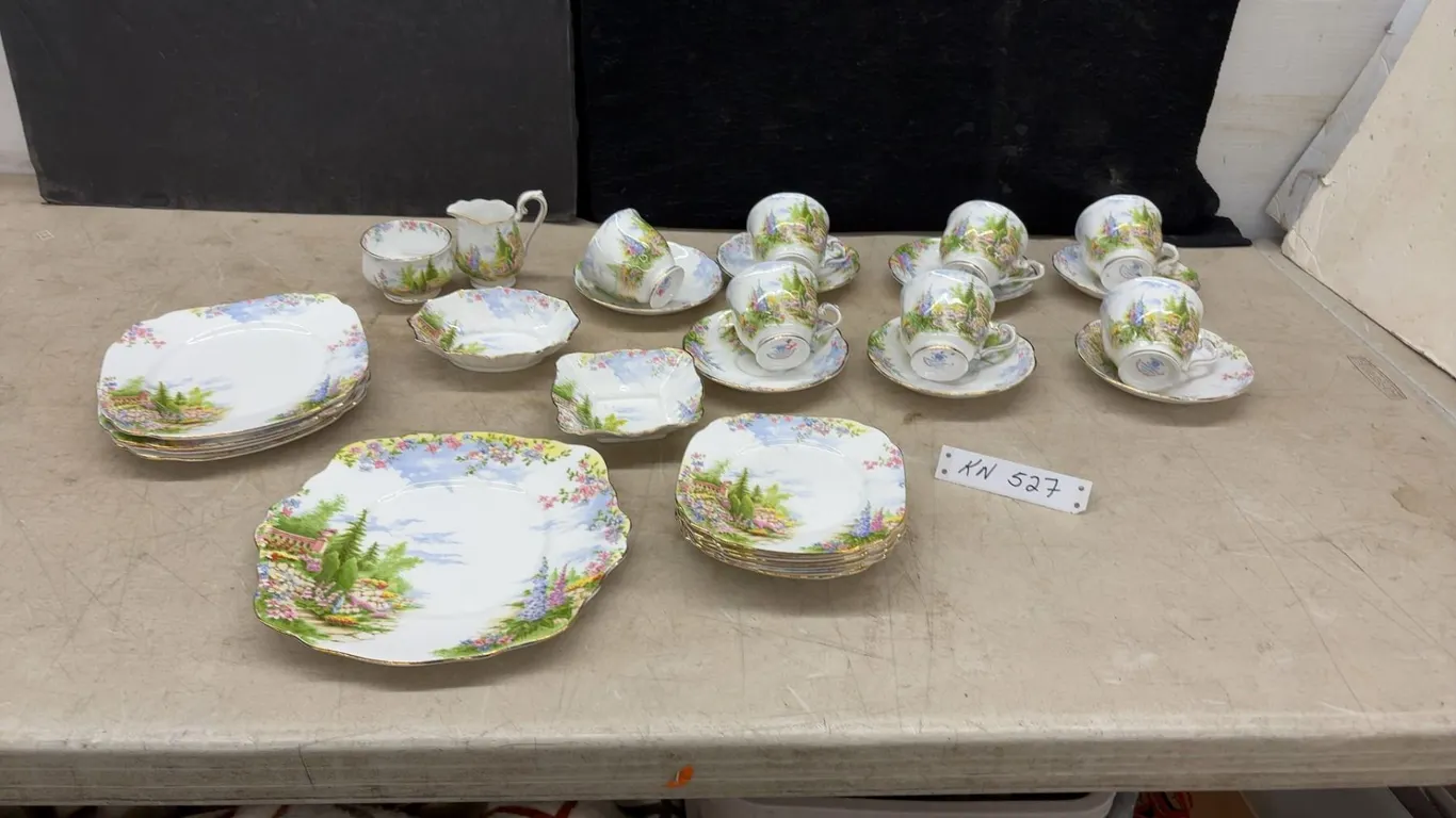 Royal Albert Kentish Rockery Bone China Tea Set, Cups, Saucers, Plates, 30 Pieces