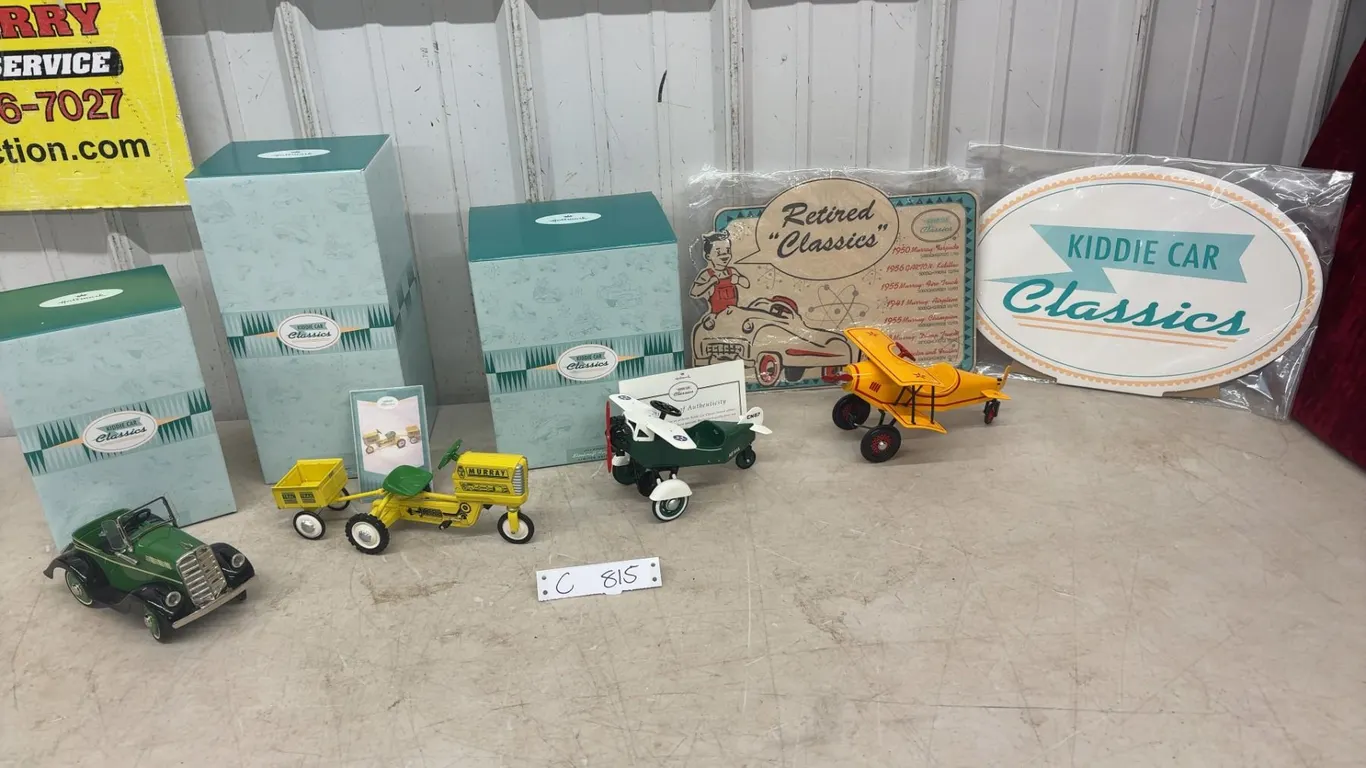 Hallmark Kiddie Car Classics Collection with Murray Airplane, Tractor, Pedal Car