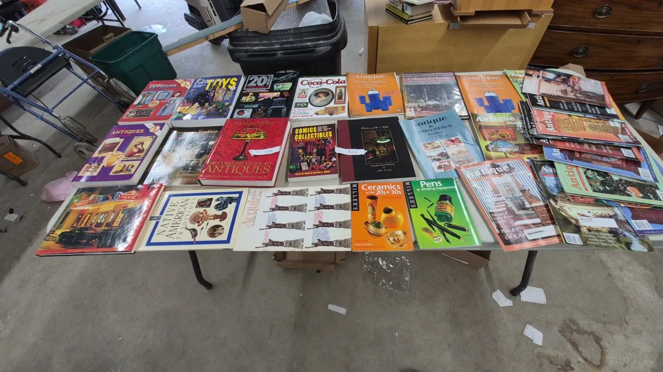 Collection of Antique and Collectible Books: Schroeder's, Coca-Cola, Toys, Radios, Comics