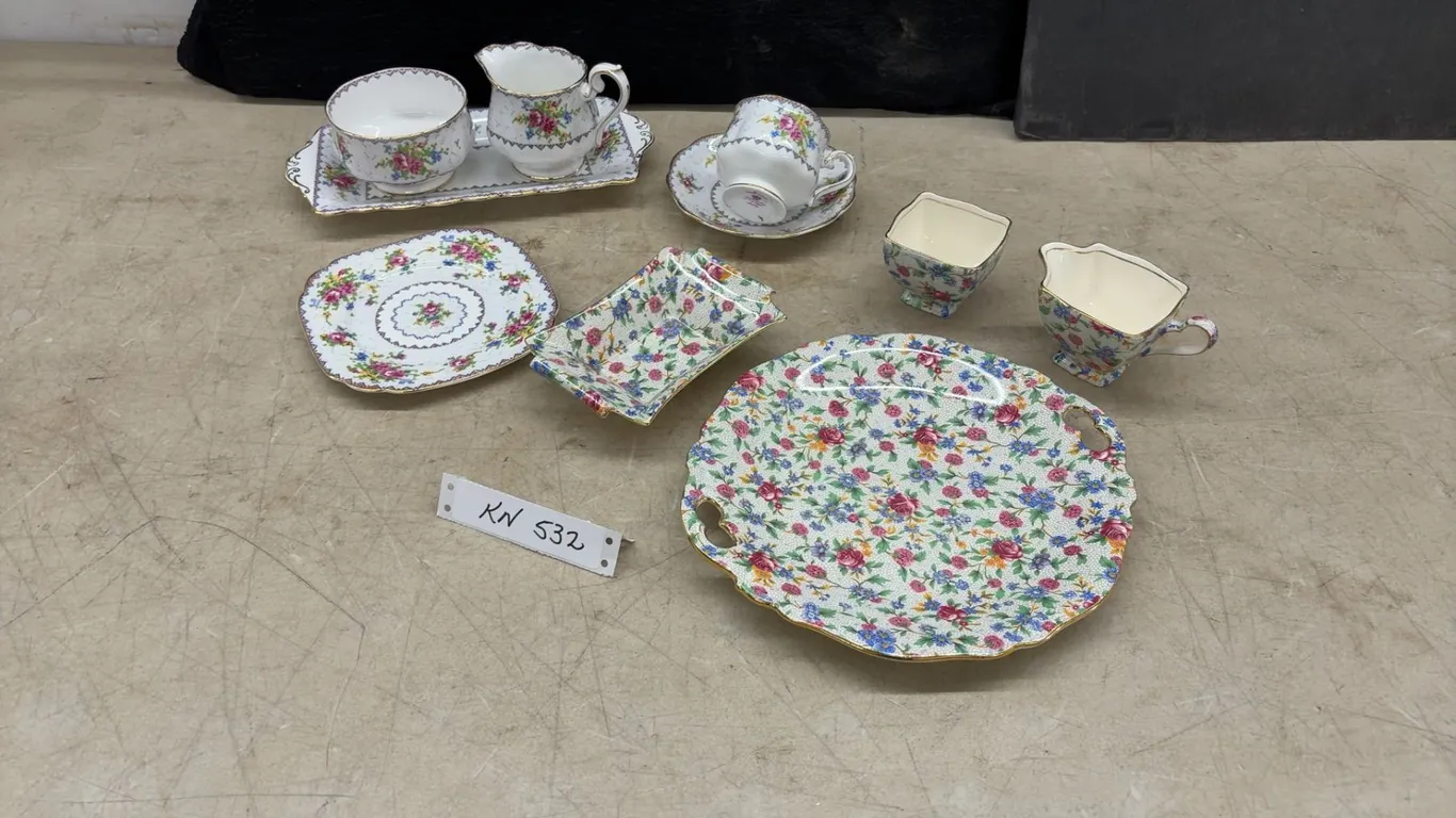 Royal Winton Grimwades Old Cottage Chintz, 4 Pieces and Royal Albert Petit Point, 6 Pieces