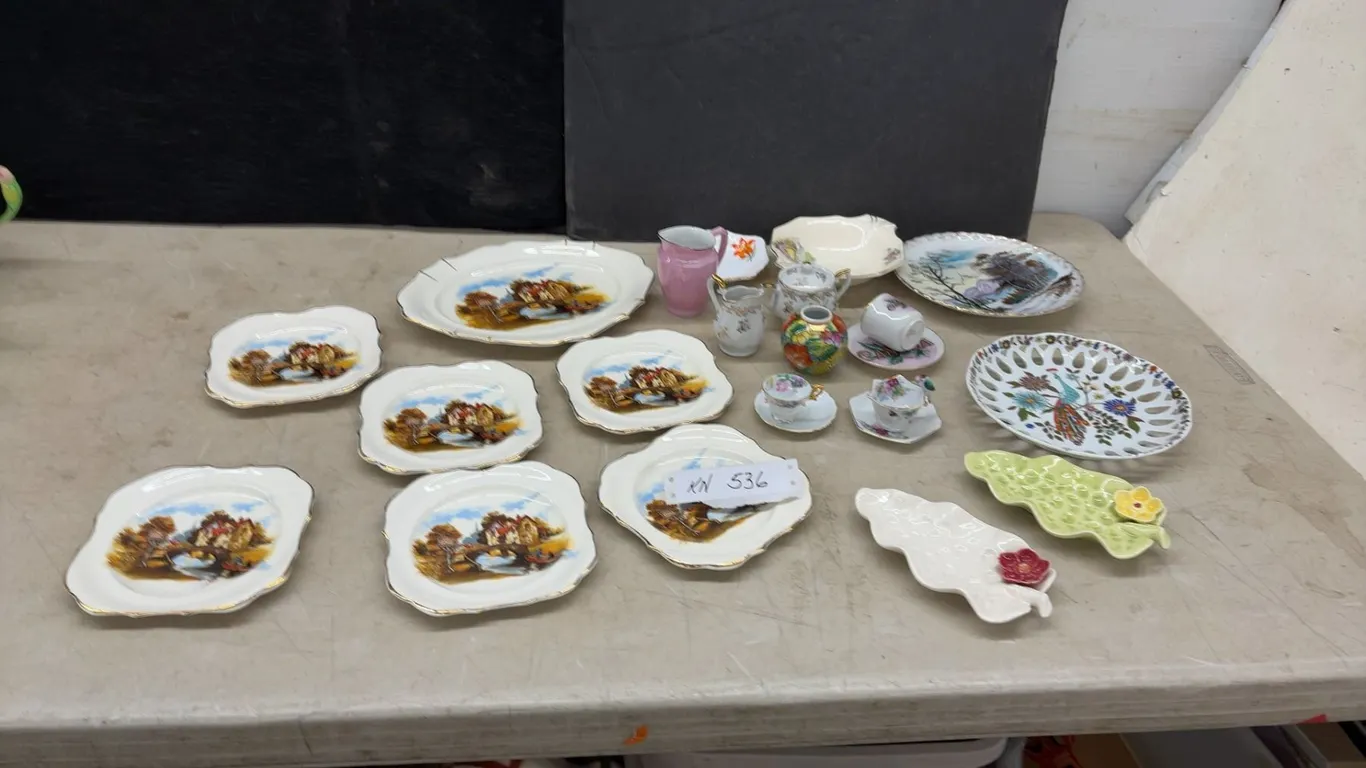 Lancaster and Sandland "The Jolly Boatman" English Ware Plates and Assorted Porcelain Collection