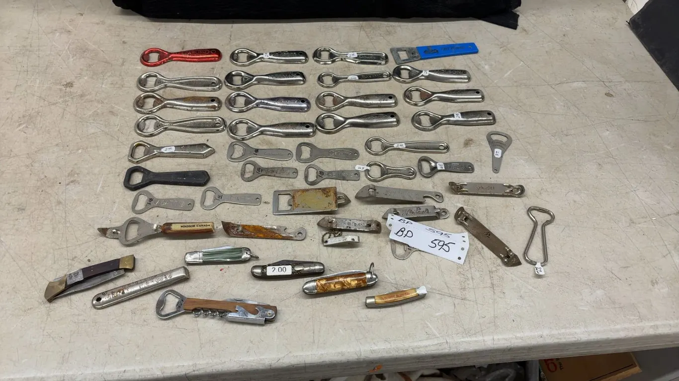 Collection of Vintage Bottle Openers Including Molson, Labatt, Carling, Sleeman