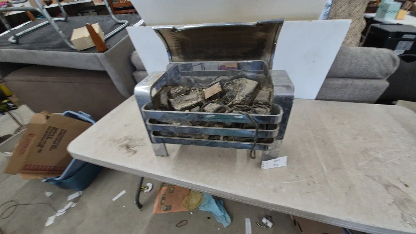 Electric Fireplace Insert with Faux Coals and Cord
