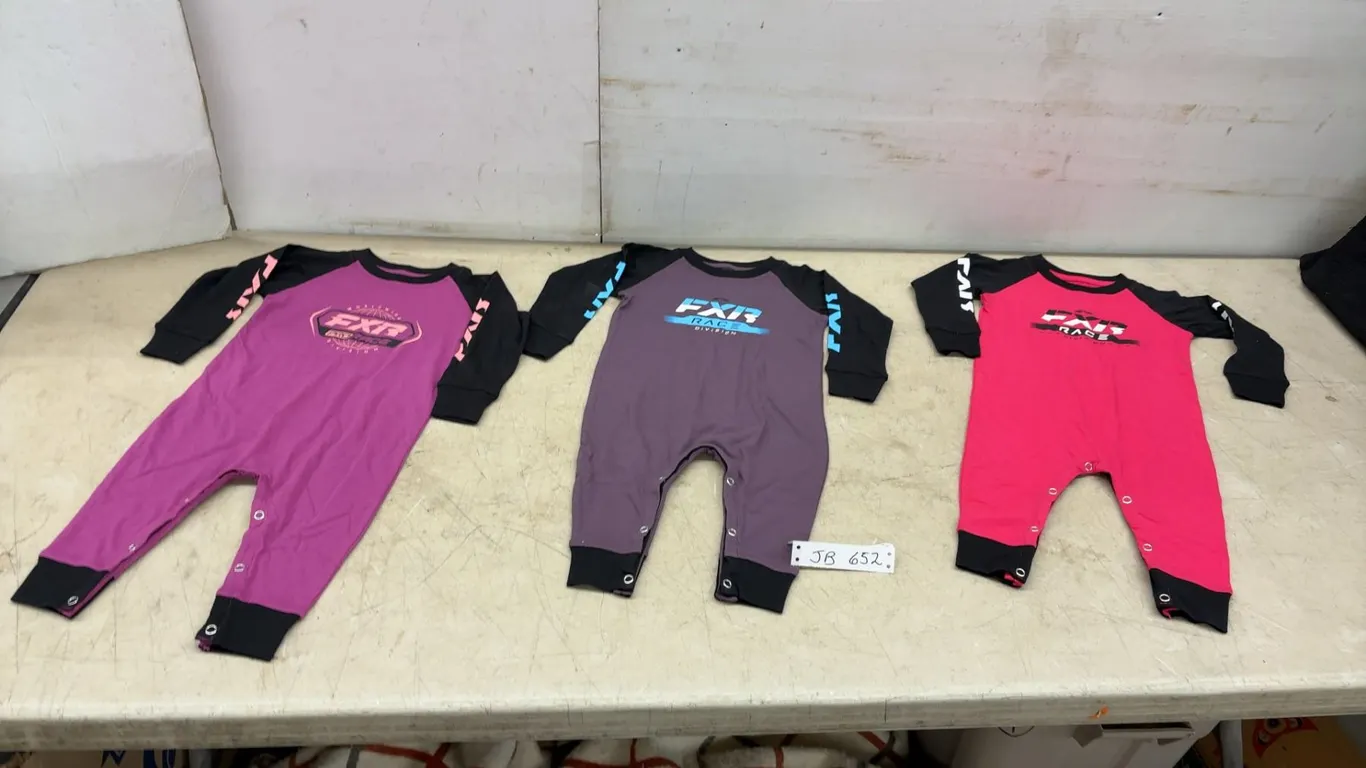 Three New FXR Race Division Long-Sleeve Onesie, Sz 6 - 12 Months