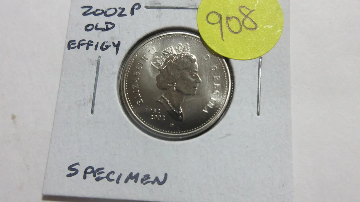 1952 – 2002P Old Effigy 25 Cents. Specimen-66. Bright White.