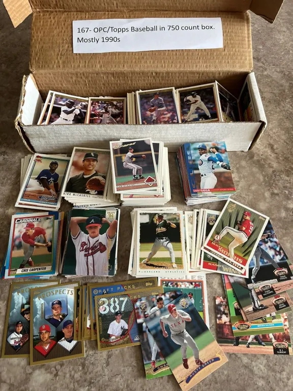 OPC/Topps Baseball in 750 count box. Mostly 1990s