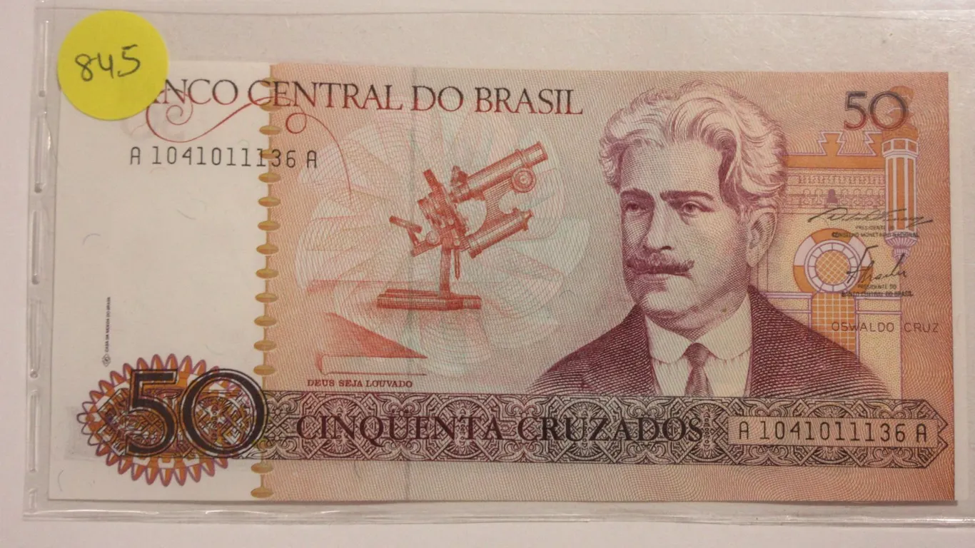Brazil. Central Bank of Brazil. ND (1986 – 1988) 50 Cruzados. Uncirculated.