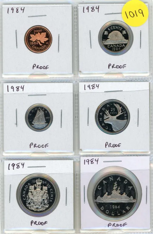 Partial 1984 Proof set. Missing the Silver Dollar.