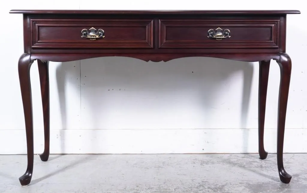 GIBBARD SOLID MAHOGANY 2 DRAWER CONSOLE TABLE