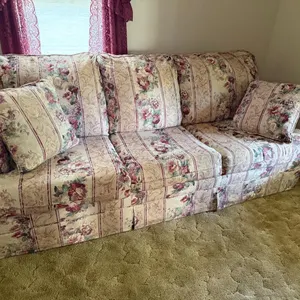 Multi-color Floral Three-Seater Sofa