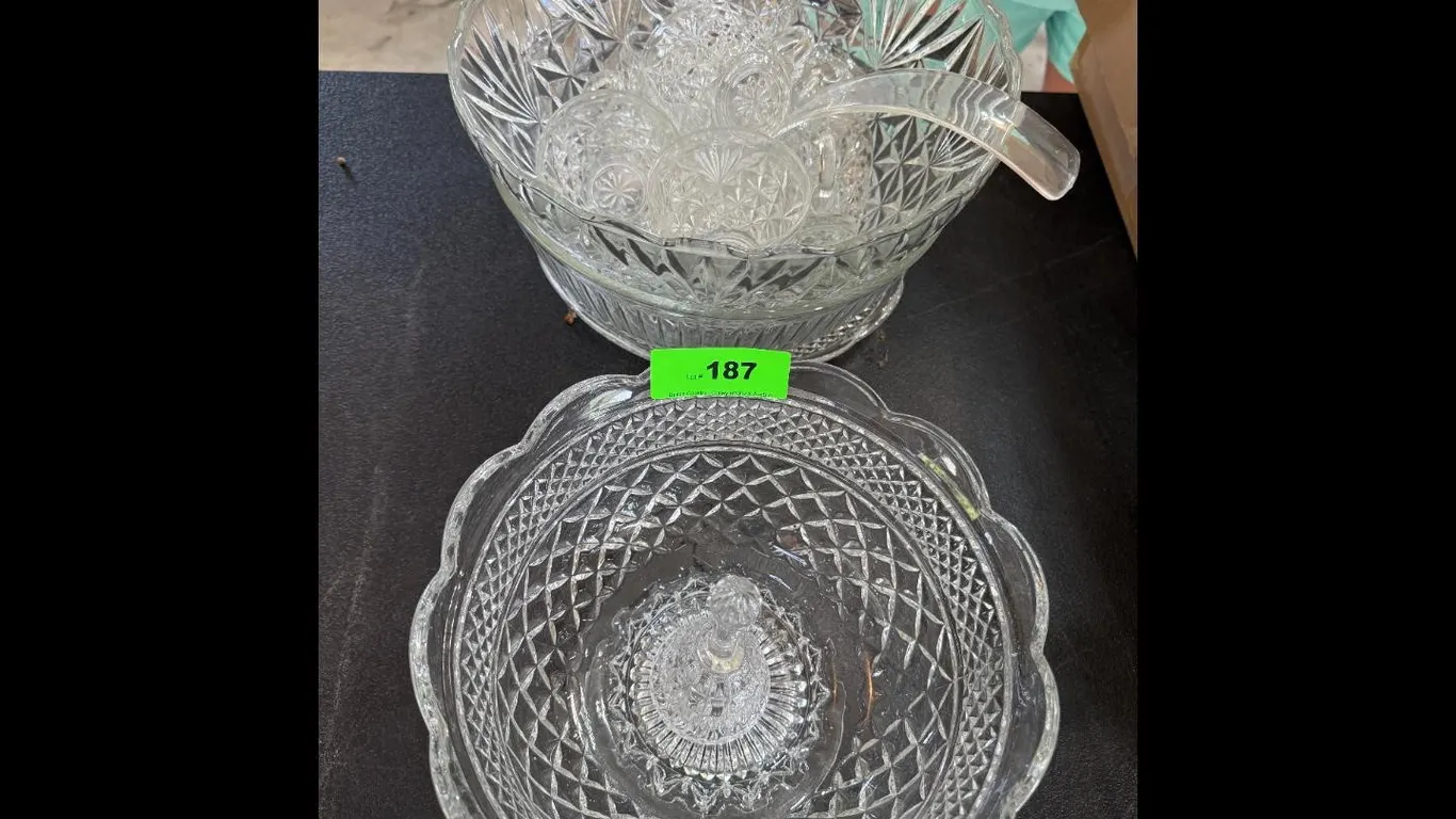 EARTHLITE Crystal Punch Bowl Set