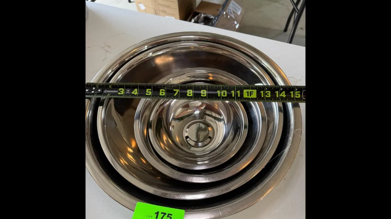Stainless Steel Mixing Bowl Set 5 Nesting Bowls