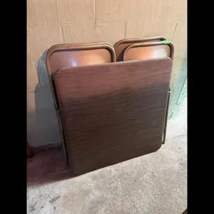 Furniture Folding Table  Chairs Set Wood Grain